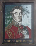 The pub sign. Duke of Wellington, Ryarsh, Kent
