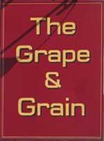 The pub sign. The Grape & Grain, Crystal Palace, Greater London