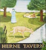 The pub sign. Herne Tavern, East Dulwich, Greater London