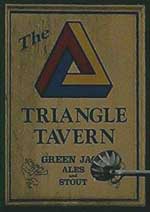 The pub sign. Triangle Tavern, Lowestoft, Suffolk