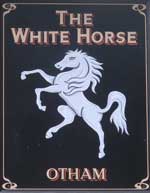 The pub sign. The White Horse, Otham, Kent
