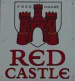 The pub sign. Red Castle, Harmer Hill, Shropshire