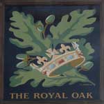 The pub sign. The Royal Oak, Tonbridge, Kent