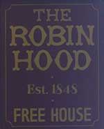 The pub sign. Robin Hood, Bristol, Avon