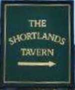 The pub sign. The Shortlands Tavern, Bromley, Greater London