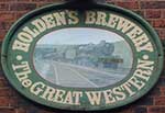 The pub sign. The Great Western, Wolverhampton, West Midlands