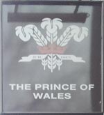 The pub sign. The Prince of Wales, Birmingham, West Midlands