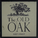 The pub sign. The Old Oak, Sittingbourne, Kent