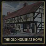 The pub sign. The Old House at Home, Havant, Hampshire