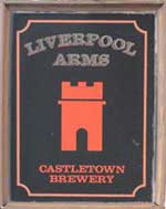 The pub sign. Liverpool Arms, Baldrine, Isle of Man