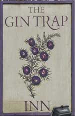 The pub sign. The Gin Trap Inn, Ringstead, Norfolk