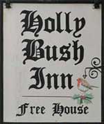 The pub sign. Holly Bush, Makeney, Derbyshire