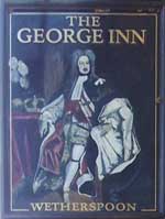 The pub sign. The George Inn, Littlehampton, West Sussex