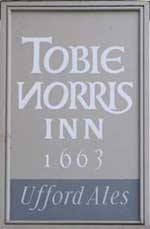 The pub sign. Tobie Norris, Stamford, Lincolnshire