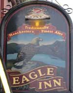 The pub sign. Eagle Inn (Lamp Oil Shop), Salford, Greater Manchester