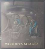 The pub sign. Woodin's Shades, City, Central London