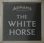 The pub sign. White Horse, Blakeney, Norfolk