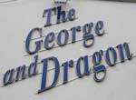 The pub sign. The George & Dragon, Swanscombe, Kent