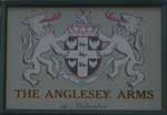 The pub sign. The Anglesey Arms, Halnaker, West Sussex