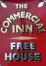 The pub sign. Commercial Inn, Pontymister, Gwent