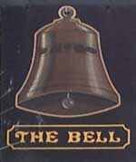 The pub sign. The Bell, City, Central London