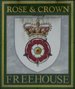 The pub sign. Rose & Crown, Harpley, Norfolk