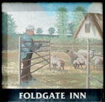 The pub sign. Foldgate Inn, Stradsett, Norfolk