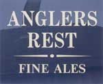 The pub sign. Anglers Rest, Wombwell, South Yorkshire