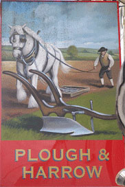 The pub sign. Plough & Harrow, Bridge, Kent