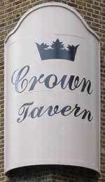 The pub sign. Crown Tavern, Clerkenwell, Central London