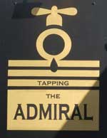 The pub sign. Tapping The Admiral, Kentish Town, Greater London