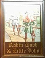 The pub sign. Robin Hood & Little John, Bexleyheath, Greater London