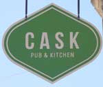The pub sign. Cask Pub & Kitchen, Brighton, East Sussex