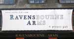 The pub sign. Ravensbourne Arms, Lewisham, Greater London