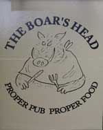 The pub sign. The Boars Head, Horsham, West Sussex