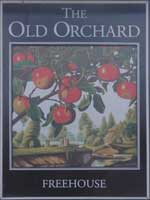 The pub sign. The Old Orchard, Harefield, Greater London