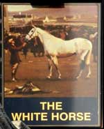 The pub sign. The White Horse, Chelmsford, Essex