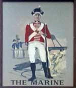 The pub sign. The Marine, Ryde, Isle of Wight