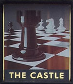 The pub sign. The Castle, Harrow on the Hill, Greater London