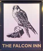 The pub sign. The Falcon Inn, Nottingham, Nottinghamshire