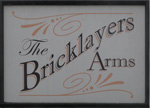 The pub sign. The Bricklayers Arms, New Hythe, Kent