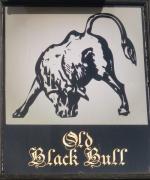 The pub sign. Old Black Bull, Preston, Lancashire