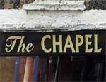 The pub sign. The Chapel, Broadstairs, Kent