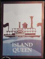 The pub sign. Island Queen, Islington, Central London