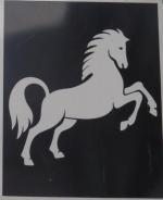 The pub sign. White Horse, Machynlleth, Powys
