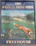 The pub sign. The Fox & Hounds, Warminster, Wiltshire