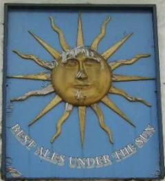 The pub sign. Sun Inn, Dent, Cumbria