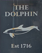 The pub sign. The Dolphin, Portsmouth, Hampshire