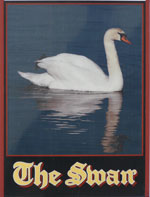 The pub sign. The Swan, Teynham, Kent