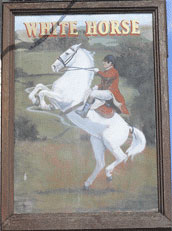 The pub sign. White Horse, Ruddington, Nottinghamshire